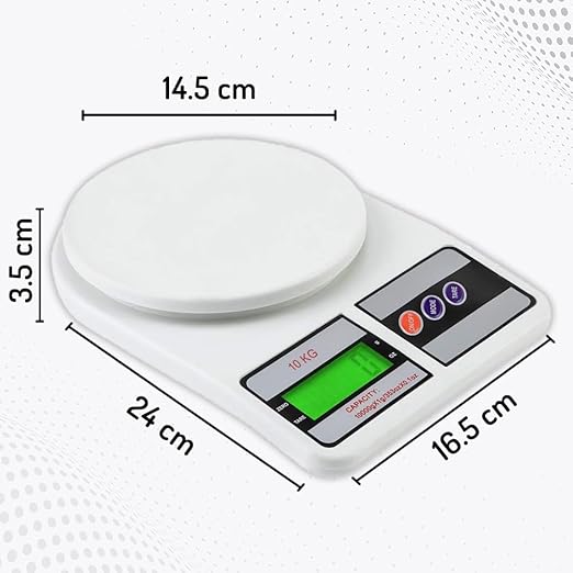 Glun Multipurpose Portable Electronic Digital Weighing Scale Weight Machine (10 Kg)